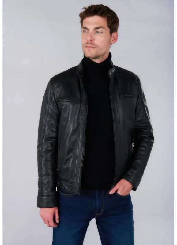 jerem Blouson aviateur en cuir- Blousons Cuirs