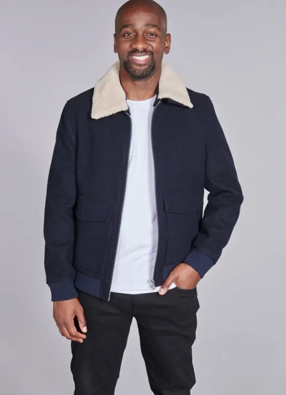 jerem Blouson en poly-laine – style Bombers- Blousons Laine