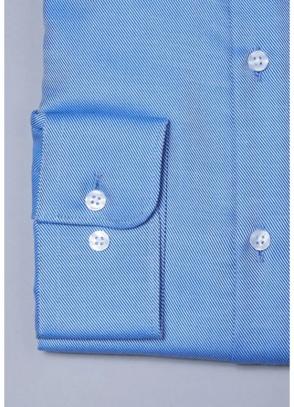 jerem Chemise à rayures en biais en coton – Sans repassage – Comfort fit- Chemises Sans Repassage