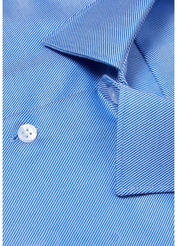 jerem Chemise à rayures en biais en coton – Sans repassage – Comfort fit- Chemises Sans Repassage