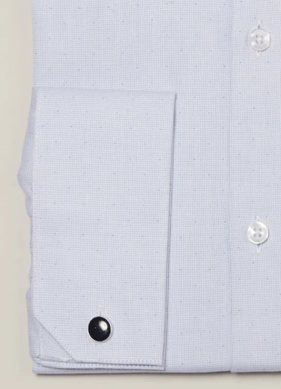 jerem Chemise cérémonie en popeline de coton texturé – Tailored fit- Chemises Cintrées