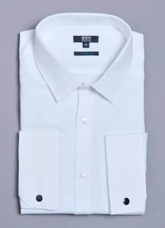 jerem Chemise cérémonie texturée en pur coton – Coupe ajustée- Chemises En Coton