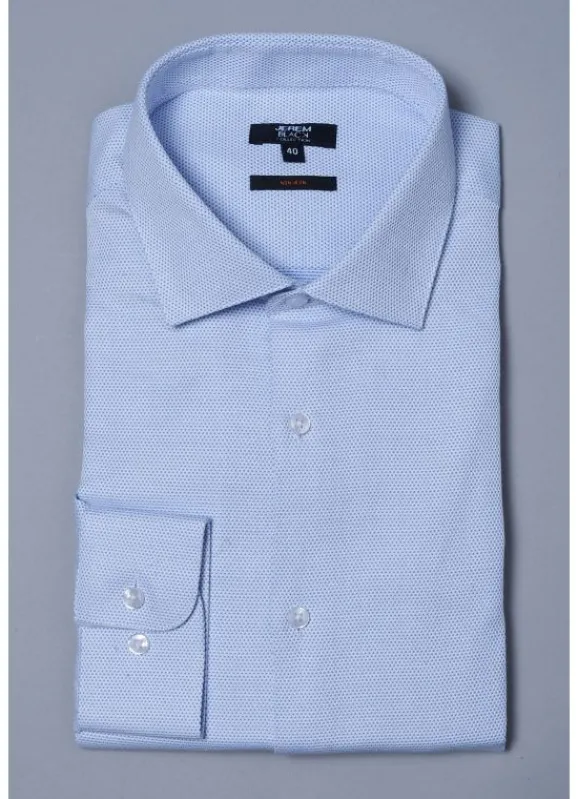jerem Chemise texturée à motif fantaisie en coton – Sans repassage – Comfort fit- Chemises En Coton | Chemises Sans Repassage