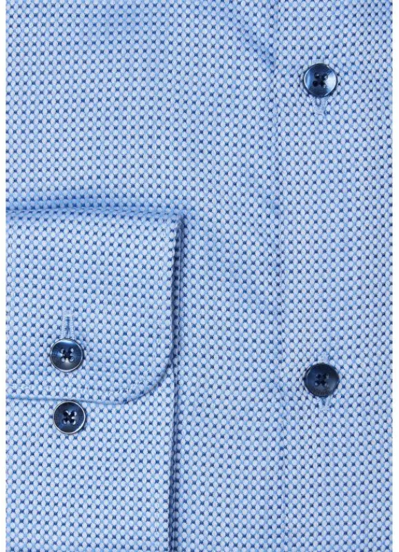 jerem Chemise texturée à motif fantaisie en coton – Sans repassage – Comfort fit- Chemises Sans Repassage
