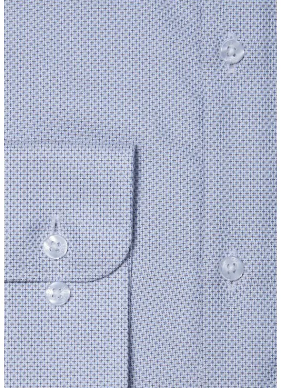 jerem Chemise texturée à motif fantaisie en coton – Sans repassage – Comfort fit- Chemises Sans Repassage