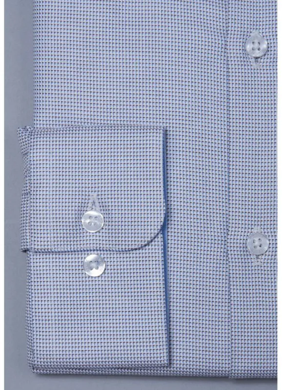 jerem Chemise texturée à motif fantaisie en pur coton – Coupe ajustée - Repassage facile- Chemises Repassage Facile