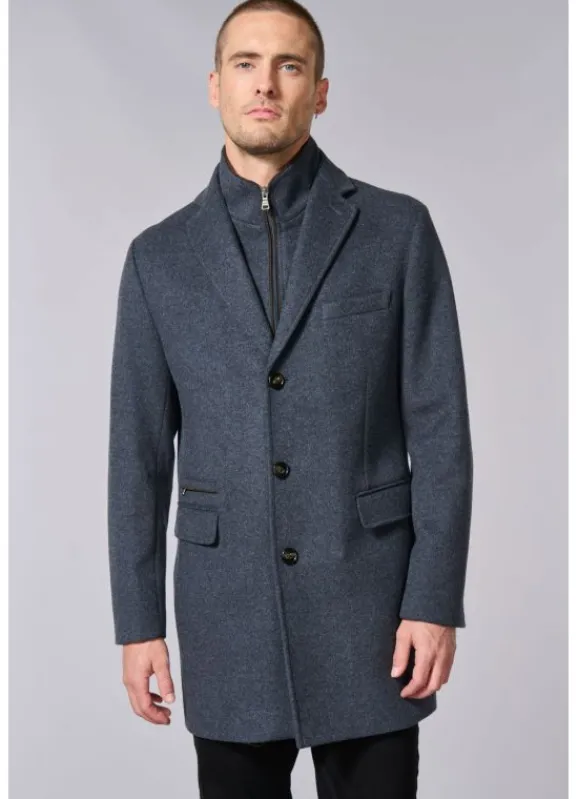 jerem Manteau à col tailleur mi-long- Manteaux Mi-longs