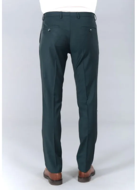 jerem Pantalon de costume ajustée bi-stretch en laine vierge mélangée- Costumes Stretch | Pantalons Costume Vert