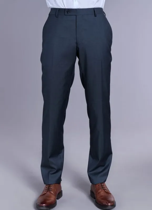 jerem Pantalon de costume classique en laine vierge Super 110’s de la Maison Barberis- Costumes Laine | Pantalons Costume Bleu