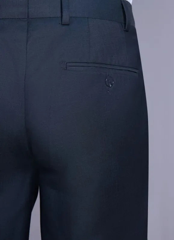 jerem Pantalon de costume classique en laine vierge Super 110’s de la Maison Barberis- Costumes Laine | Pantalons Costume Bleu