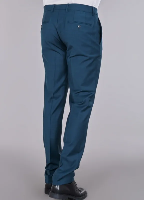 jerem Pantalon de costume en polylaine lavable- Pantalons Costume Bleu | Costumes Décontracté