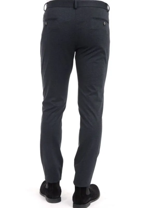 jerem Pantalon de costume extra Slim en Prince de Galles- Costumes Décontracté