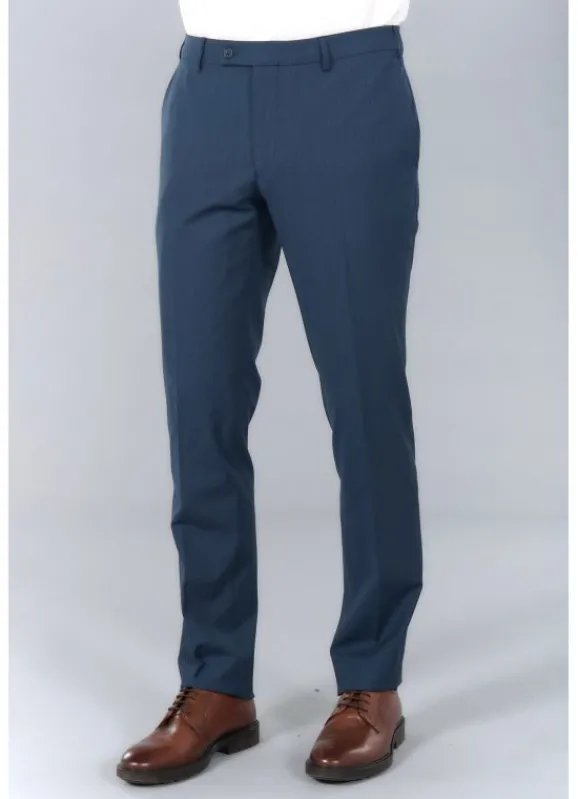 jerem Pantalon de costume lavable bi-stretch à fines rayures- Costumes Stretch | Pantalon Costume Bleu Marine