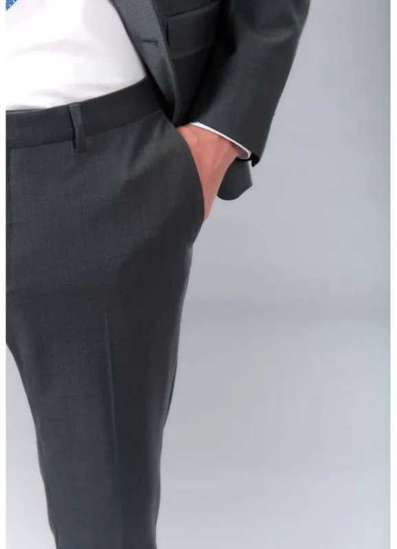 jerem Pantalon de costume lavable en fil à fil bi-stretch de laine mélangée- Pantalons Costume Bleu | Costume Lavable En Machine