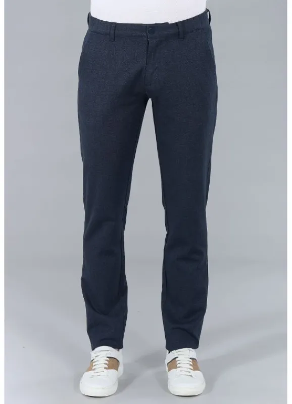 jerem Pantalon élastiqué en sergé chiné de coton stretch- Pantalons Chino