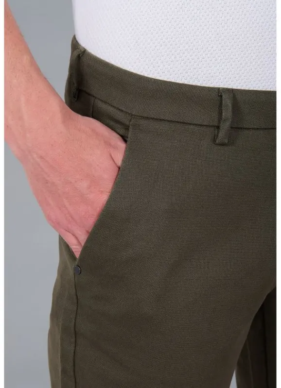 jerem Pantalon minimaliste en tricotine stretch à micro-motif- Pantalons Chino