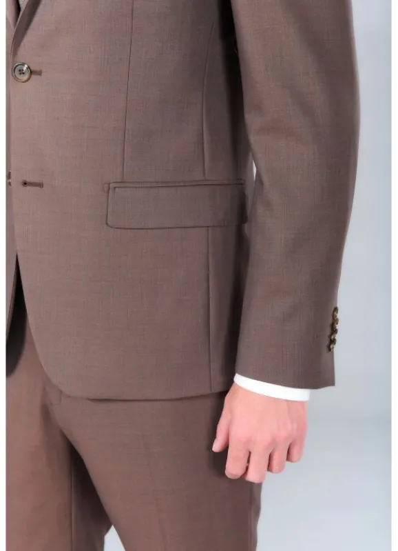 jerem Veste de costume chinée en laine vierge Super 110’s Natural Stretch- Costumes Laine | Costumes Stretch