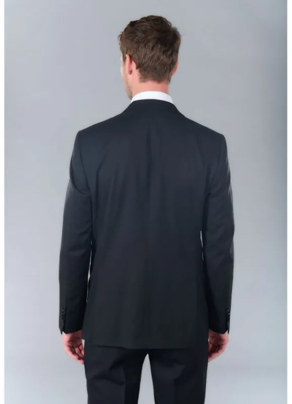 jerem Veste de costume classique en laine vierge Super 110's de la Maison Barberis- Costumes Laine | Vestes Costumes Noire