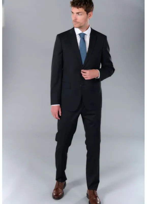 jerem Veste de costume classique en laine vierge Super 110's de la Maison Barberis- Costumes Laine | Vestes Costumes Noire